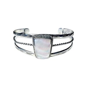Sterling Silver Bangles with Stones/Mother of Pearls - BG-2003